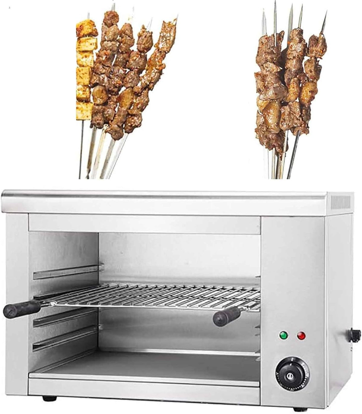 Mini-oven Commerciële elektrische oven, 4000 W wandmonteerbare thermostatisch gecontroleerde salamander vleeskuikens, met verwijderbare oliebak, kip