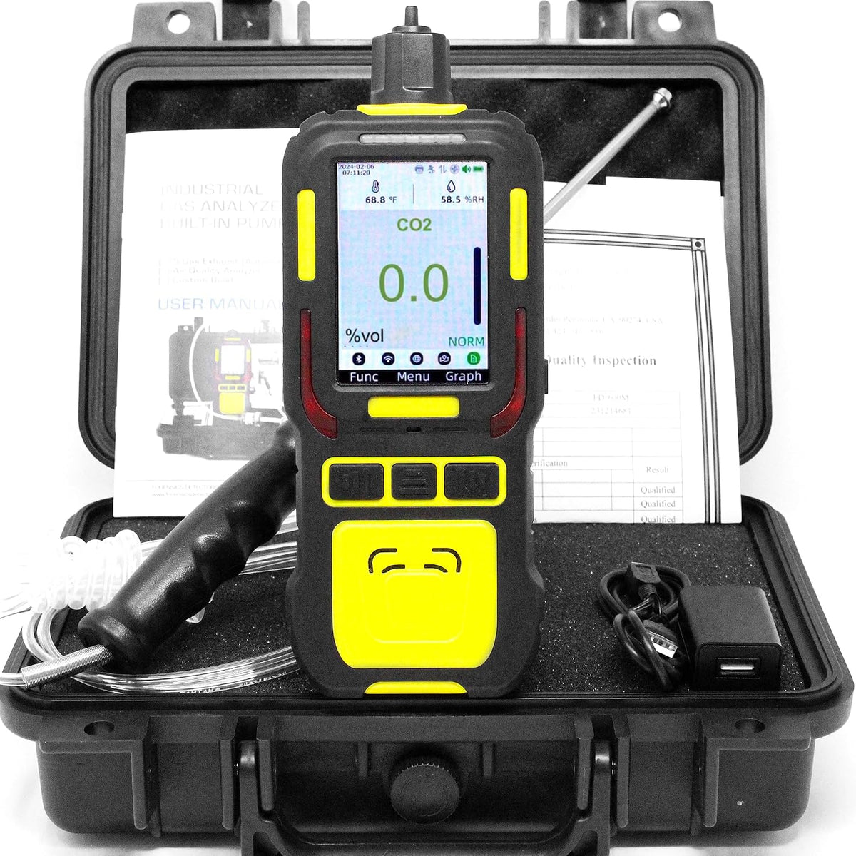 Forensics Detectors Gasmonitor Kooldioxide Data Logger Analyzer
