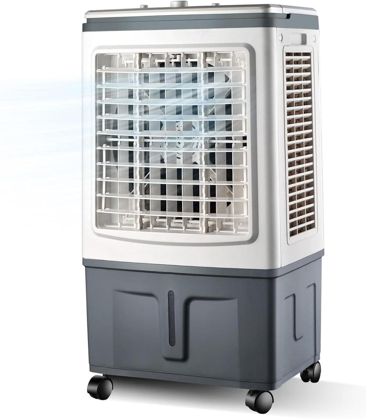 Mobiele airco Draagbare verdampingskoeler, met 3 snelheden, 90° oscillatie, 30 liter watertank, draagbare energiebesparende verdampingskoeler