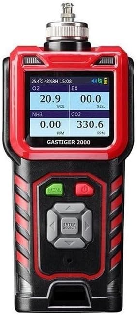 Cudtapi Gasdetector Nieuwe industriële 4-in-1 draagbare multigasdetector, met LCD-display en IP66-bescherming Gaslekdetector(H2S:0-100PPM)