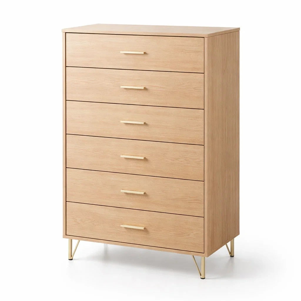 Kommode mit 5 Schubladen aus Holz