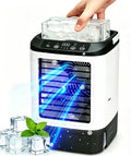 Mobiele airco Draagbare airconditionerventilator, 900 ml watertank, met 3 snelheden, 2 mistmodi, mini persoonlijk USB-koelapparaat