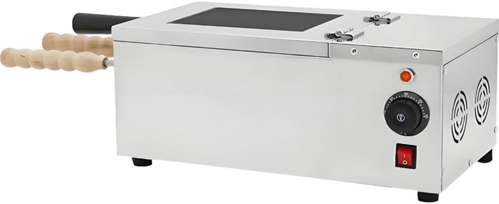 Mini-oven ShaiVrissian Commerciële Schoorsteenoven, Met 2 Bakrollen, Voor Gebak, Elektrische Oven, Ijshoorntjesmachine, Temperatuur En Tijdregeling