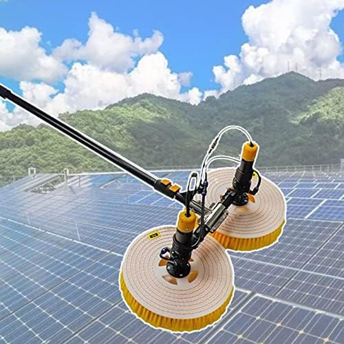 Schoonmaakgereedschap Generisch Elektrische telescopische reinigingsborstel, voor zonnepanelen, met roterende kop, efficiënte stofverwijdering, ideaal