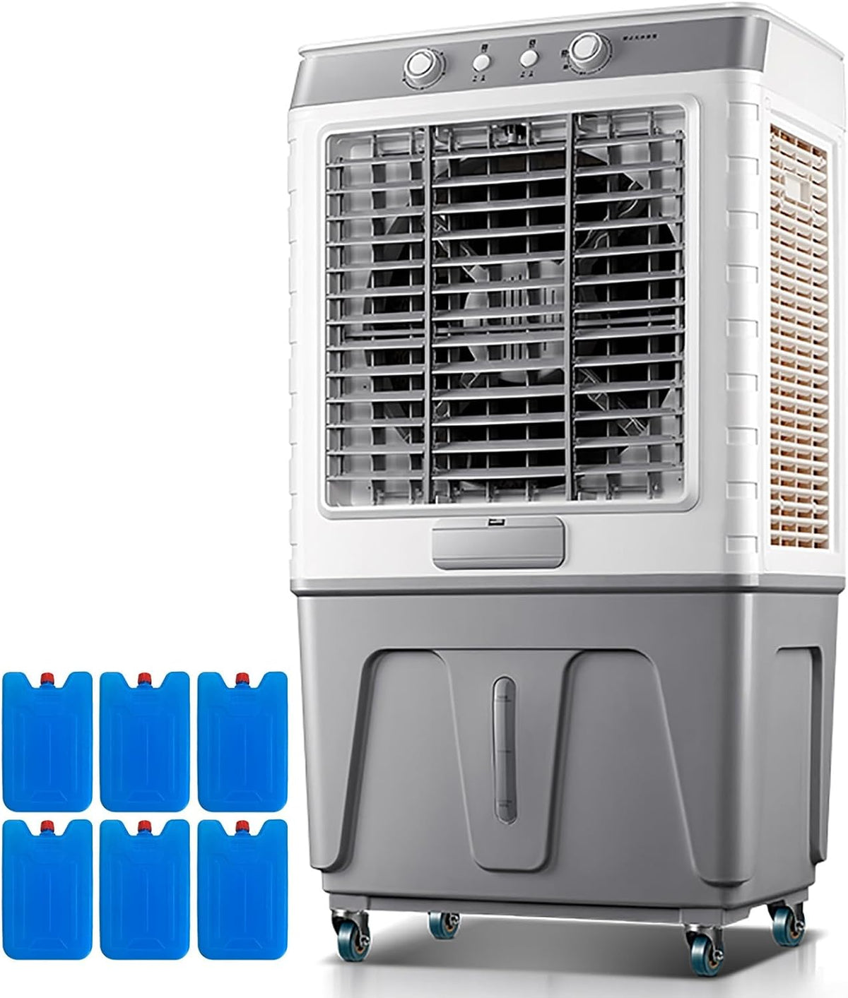 Gthtuhfd Ventilator Luchtkoelers, Met 3 Snelheden, 60 Liter Tank, 62x40x109cm, Voor Thuis, Verdampingskoeler, Draagbare Ventilator