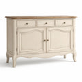 Holz Sideboard mit Eiche Oberfläche, Weiß