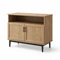 Sideboard aus Eichenfurnier mit offenen Fächern und Türen 80x40x90 cm