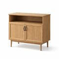 Sideboard Holz Eichenfurnier 2 Türen 90x40x80cm