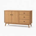 Sideboard Eichenfurnier 2 Türen 3 Schubladen 120x40x75 cm