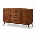 Holz-Sideboard Braun mit Schubladen und Türen 150x85x45 cm