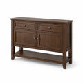 Sideboard aus Eichenholz Dunkelbraun mit 2 Schubladen und 2 Türen 100x80x35cm