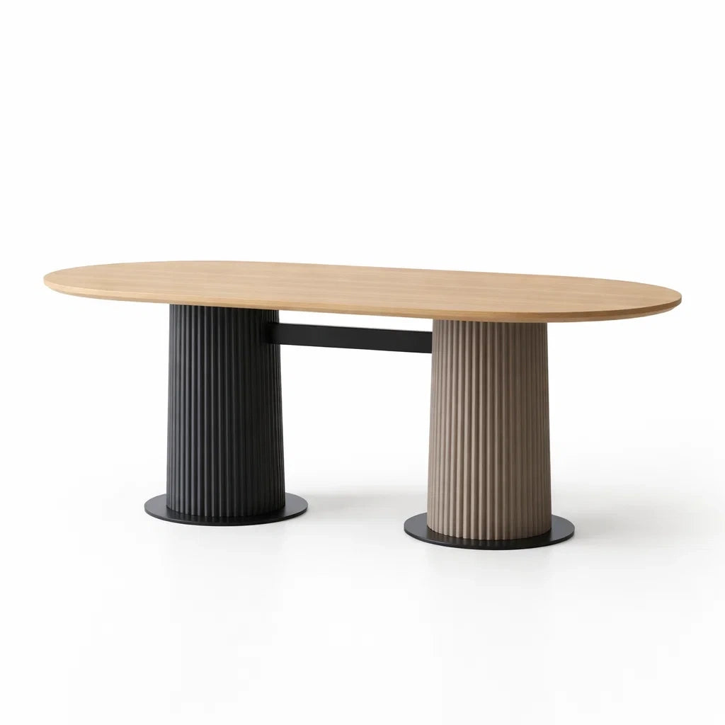 Esstisch Holz Eiche Oval 200x100cm