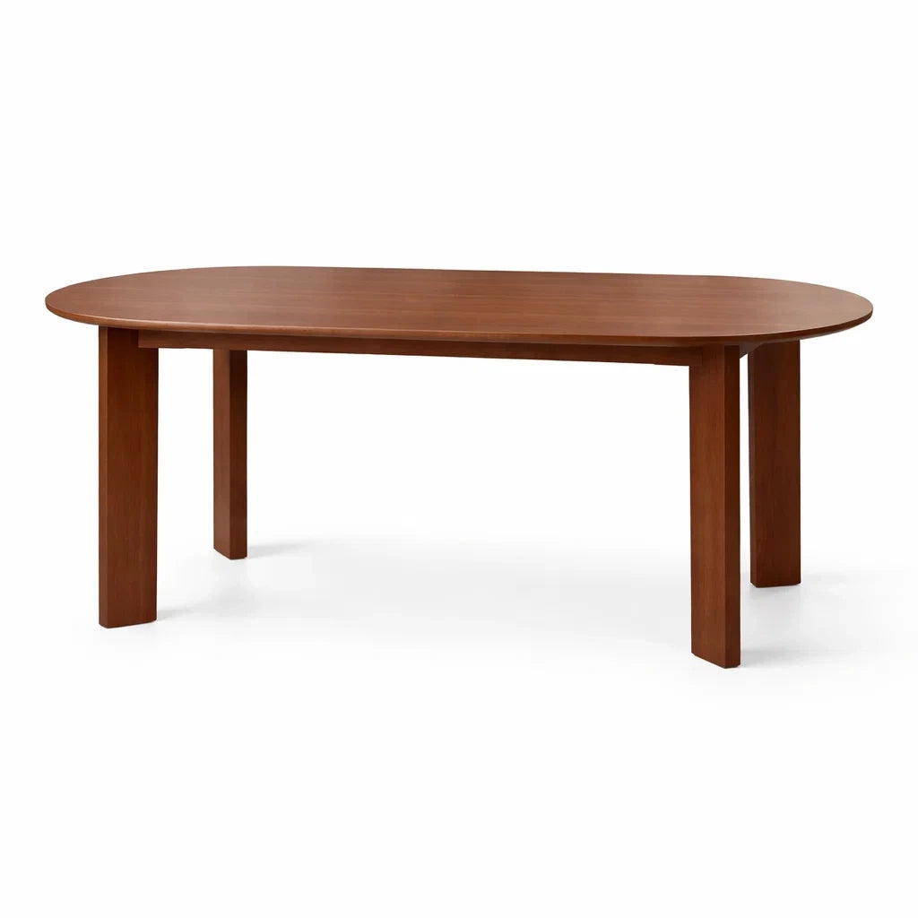 Ovaler Esstisch aus Holz Braun