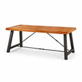Holz-Esstisch mit Metallbeinen 180x90x76 cm