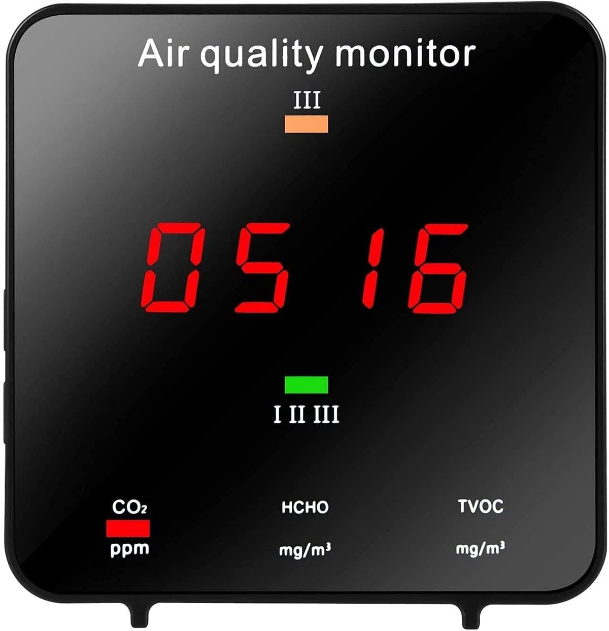 RJJ Veiligheid Air Monitoring, Indoor Air Quality Sensor Formaldehyde Tester Device Draagbare detector, voor kooldioxide TVOC Koolmonoxide