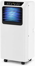 Mobiele airco Huanqin 9000 BTU, stille werking 36-49 dB, 2-in-1 koeling en ventilatie, zonder boren en, zonder aanpassen, met luchtontvochtiger