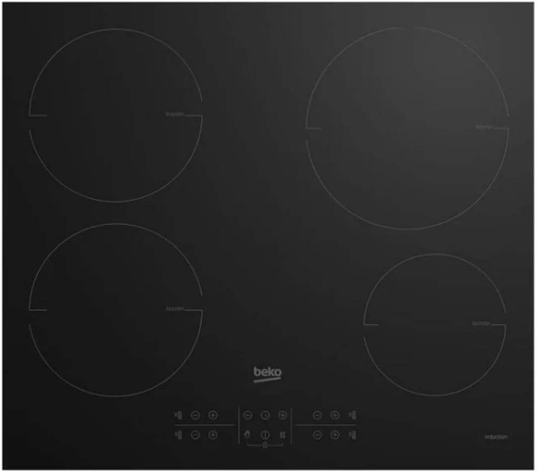 Beko Kookplaat HII64200MT Zwart Ingebouwd 60 cm Zone van