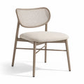 Esszimmerstuhl Beige Polyester Metall