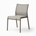 Stapelbarer Stuhl Aluminium Beige Polyester