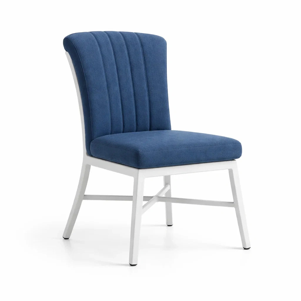 Esszimmerstuhl Blau Polyester Metall 45x55x88 cm