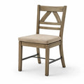 Holzstuhl mit gepolstertem Sitz Beige