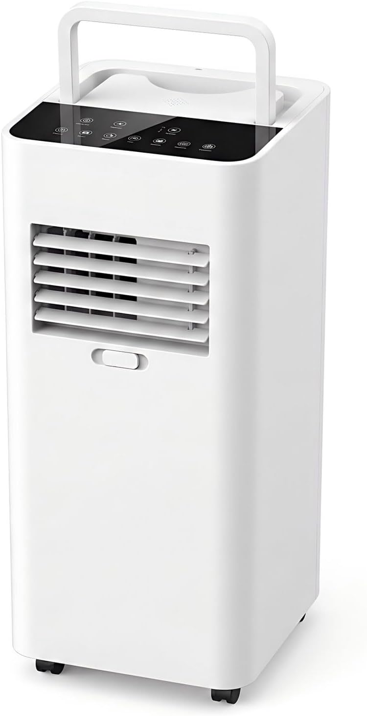 Sxzyhjyc Mobiele airco Draagbare airconditioner 7000 BTU, koelt ruimtes tot 300 m2, slaapmodus en timer, ultrastille airconditioner, ventilator