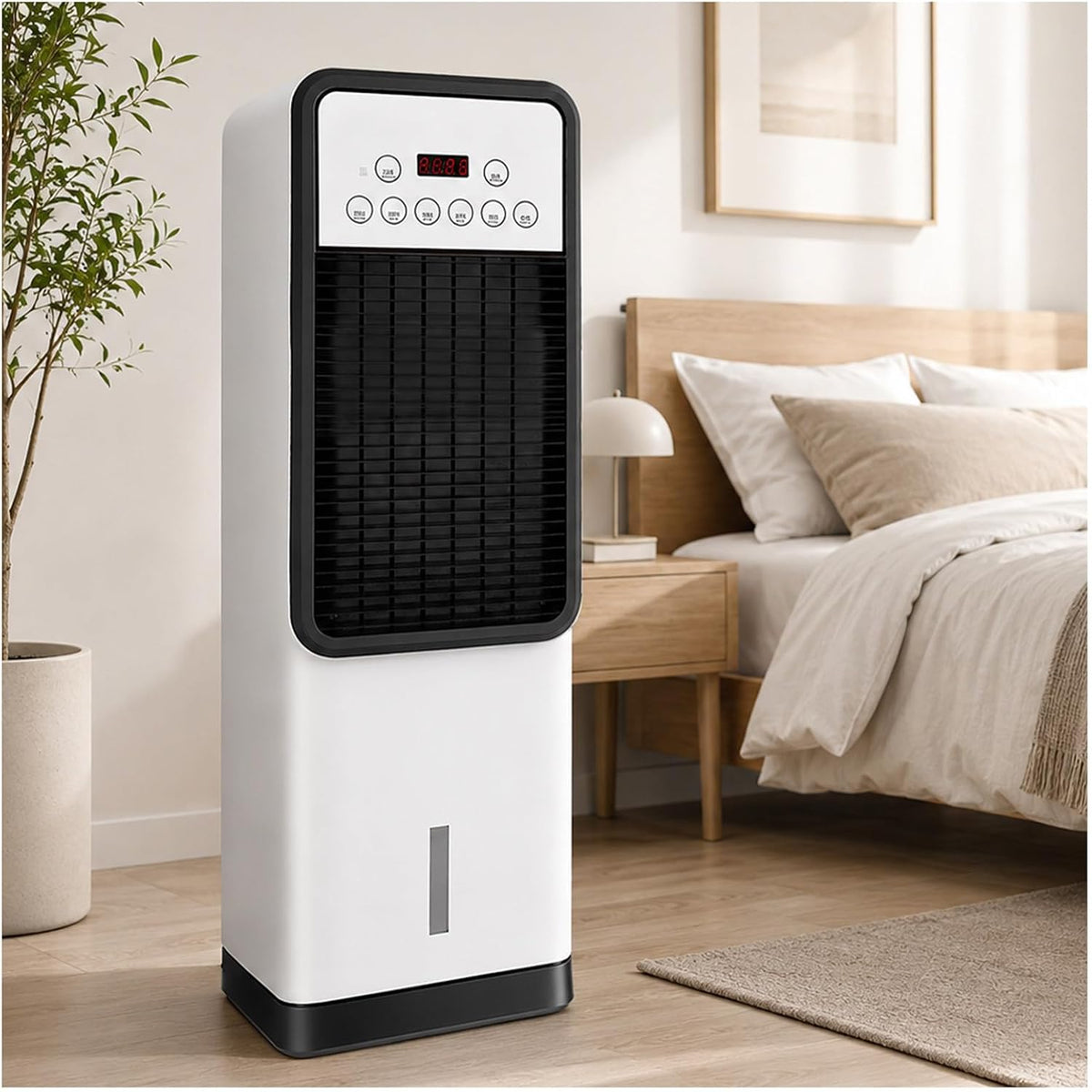 Ladecnerht Mobiele airco Draagbare Luchtkoeler, 8h Timer, 110° Oscillatie, 4 Modi, 3 Snelheden, Afstandsbediening, Slangloze Airconditioner