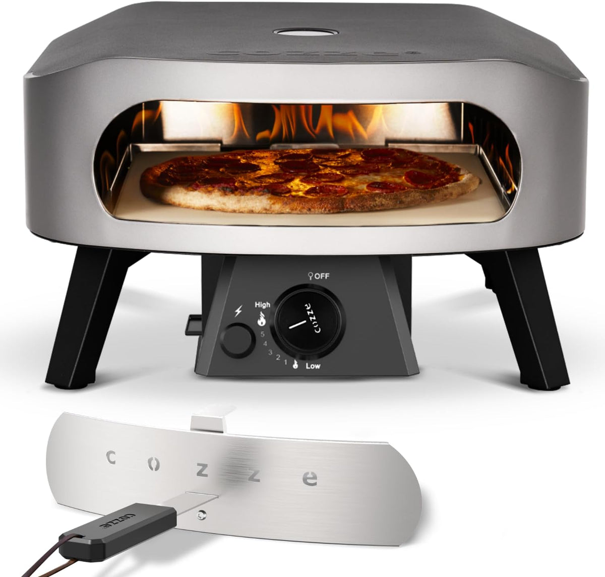 cozze Pizzaoven Mini gas 13 inch - compacte pizza oven gas outdoor (50, met regelaar, voor kleine pizza's