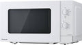 Magnetron Panasonic NN, 800 W, SM21QWEPG 20L Solo Magnetron, 5 vermogensniveaus, timer, wit, met glazen kom, ontdooiinstelling, draaiknop