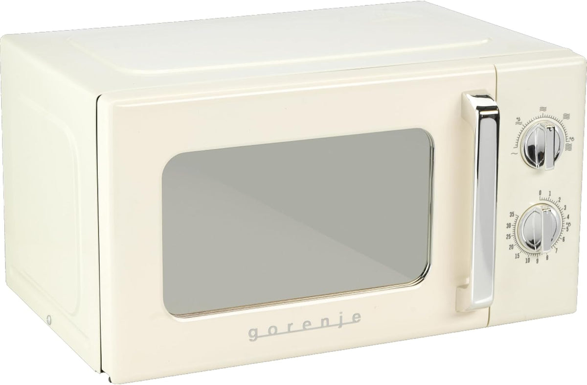 Gorenje Magnetron MO20E1HRL, 700 W, 20 liter, 5 standen, timer, wit/retro, AquaClean, ontdooifunctie, kinderbeveiliging