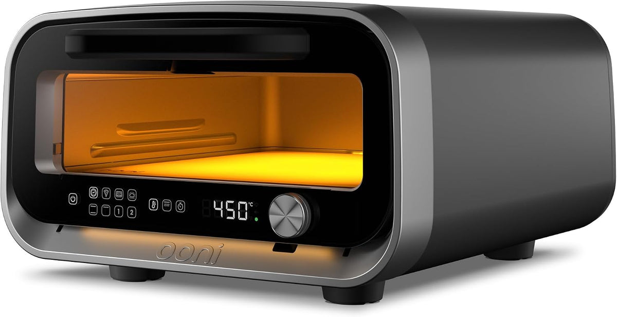 Pizzaoven Ooni Volt 2 Elektrische, Bakt 30,5 cm Neapolitaanse pizza in 90 seconden, Indoor pizzabakker