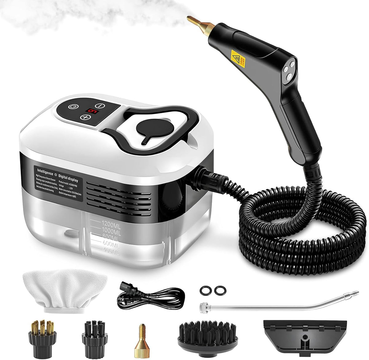 Stoomreiniger Srgarh, 2500 W handstoomreinigingsmachine, 1000 ml, 15 seconden snelle verwarming, met hoge temperatuur, dieptereinigingsprestaties