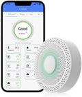 UbiBot Luchtkwaliteitsmeter 9-in-1 luchtkwaliteitsmonitor AQS1, WiFi/RS485/LAN-verbinding, PM1/2.5/10, CO2/eCO2, TVOC, temperatuur & vochtigheid