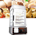 Voedselverwarmer Bun Stoomboot - 1200w Commerciële Gestoomde Broodjeswarmer Machine, 30-110°C Temp Range, voor Winkel Buffet Restaurant, Laags