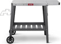 Feasto Grill Outdoor Tafel Winkelwagen, Pizza Oventafel, met wielen, Roestvrij Staal Aanrecht Kar, met Opvouwbare Verlengtafel