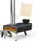 Elektrische kachel Mimiuo Outdoor Pizza Oven 30,5 cm Pellet Pizza Oven, 30 Inch Draagbare Pizza Kachel, met Vierkante Pizza Steen