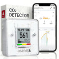SAF Luchtkwaliteitsmeter Aranet4 Home Draadloze binnenluchtkwaliteitssensor, kantoor of school [CO2, voor thuis, temperatuur
