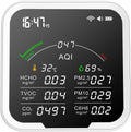 Luchtkwaliteitsmeter Irfora Draagbare HCHO/TVOC/CO2/PM2,5/PM10/AQI/C6H6 temperatuur, 4,8 inch groot scherm kooldioxidedetector