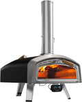 Pizzaoven Mimiuo Pizza-oven, Inclusief 41cm Pizzasteen, voor Buiten 16 Inch, Houtgestookte Pizza-oven, voor Hout en Houtskool, met Kijkvenster