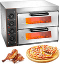 Xeeaofe Pizzaoven CommerciëLe Dubbele Oven, 220V, Roestvrijstalen Pizza Elektrische Aanrecht Pizza, En Snackoven