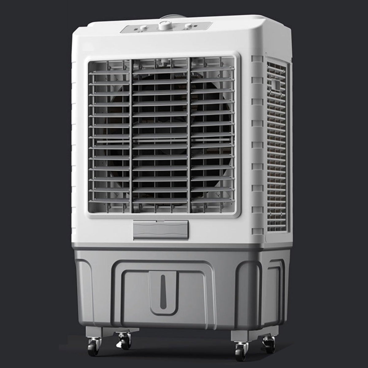 Gwfblid Mobiele airco airconditioner, met 55 liter tank, oscillatie van 120 graden, zonder slang, draagbaar, stil, ventilator, voor koude lucht