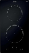 Candy Kookplaat CI32CBB Domino-inductiekookplaat, 30 cm, 3,5 kW, 2 zones, 9 vermogensniveaus, zwart, centrale bediening, warmteindicator