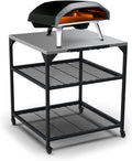 Ooni Tafels Grote modulaire buitentafel - 31x31x35 inch roestvrij, barbecuekar, buitenpizzastation