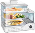 Peixen Steamers Multifunctionele stoomboot van 24 liter, stoofpot van 800 W, voor 12 uur 12 kookmodi, vis en rijst wit, elektrische stoomboot, vlees