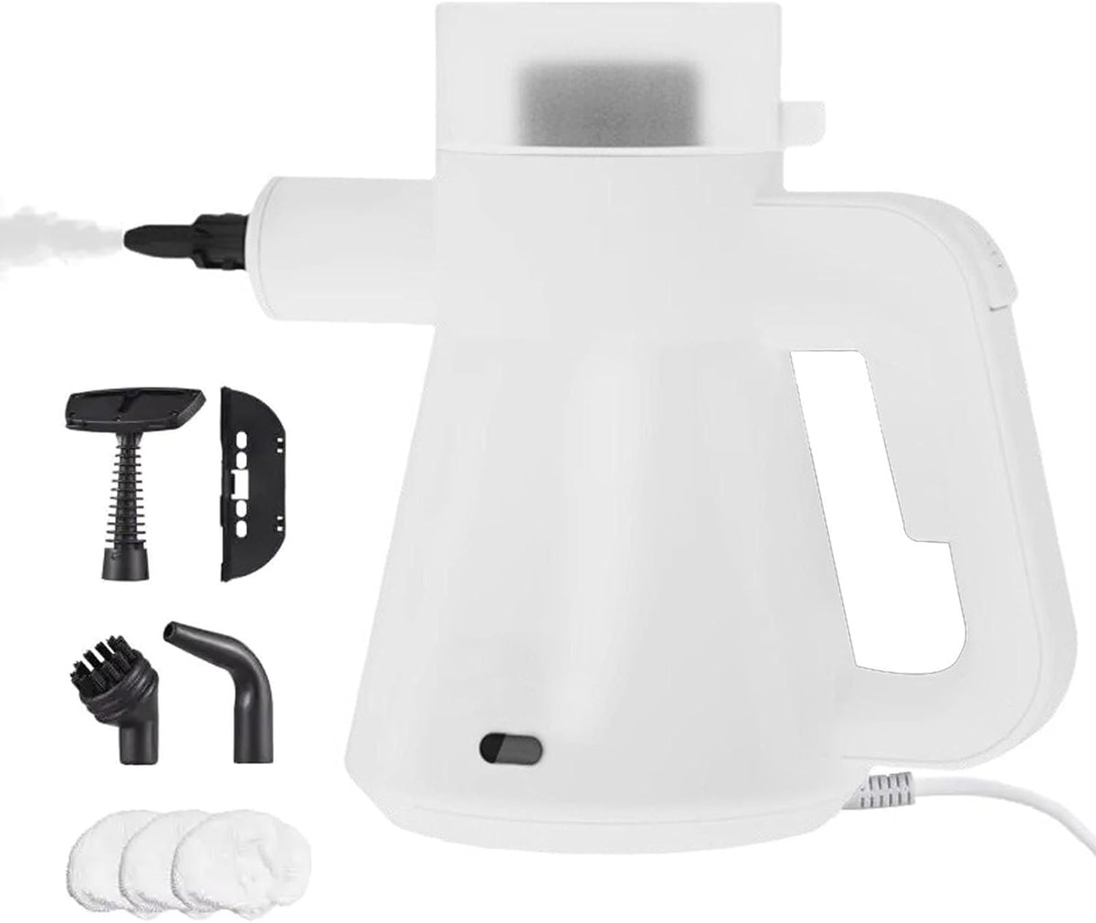 Aredwhiterui Stoomreiniger Handbediende, Multifunctionele Stomer - 135°C Hoge Temperatuur + 3,5BAR Druk, Met 5 Accessoires, Diepe Reinigingsstomer