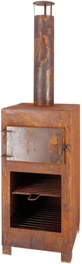 Esschert Elektrische kachel Pizza oven + Terraskachel roestkleurig, Bruin, Vuurhaard, Staal