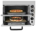 Pizzaoven Bdneygtyr Elektrische, instelbaar tot 350°C, 1 tot 60 minuten timer, met 2 verdiepingen, 20L capaciteit per verdieping, voor 40cm pizza