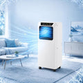 Huanqin Mobiele airco 9000 BTU, Stille 36-49 dB Koeling, voor Ruimtes tot 18 m2, met Ontvochtiger en Wiel