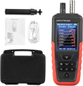 Aoputtriver Luchtkwaliteitsmeter Luchtkwaliteitsmonitor, CO2-meter, met 6-kanaals PM0.3/0.5/1.0/2.5/5/10 om detectie, met luchtvochtigheid