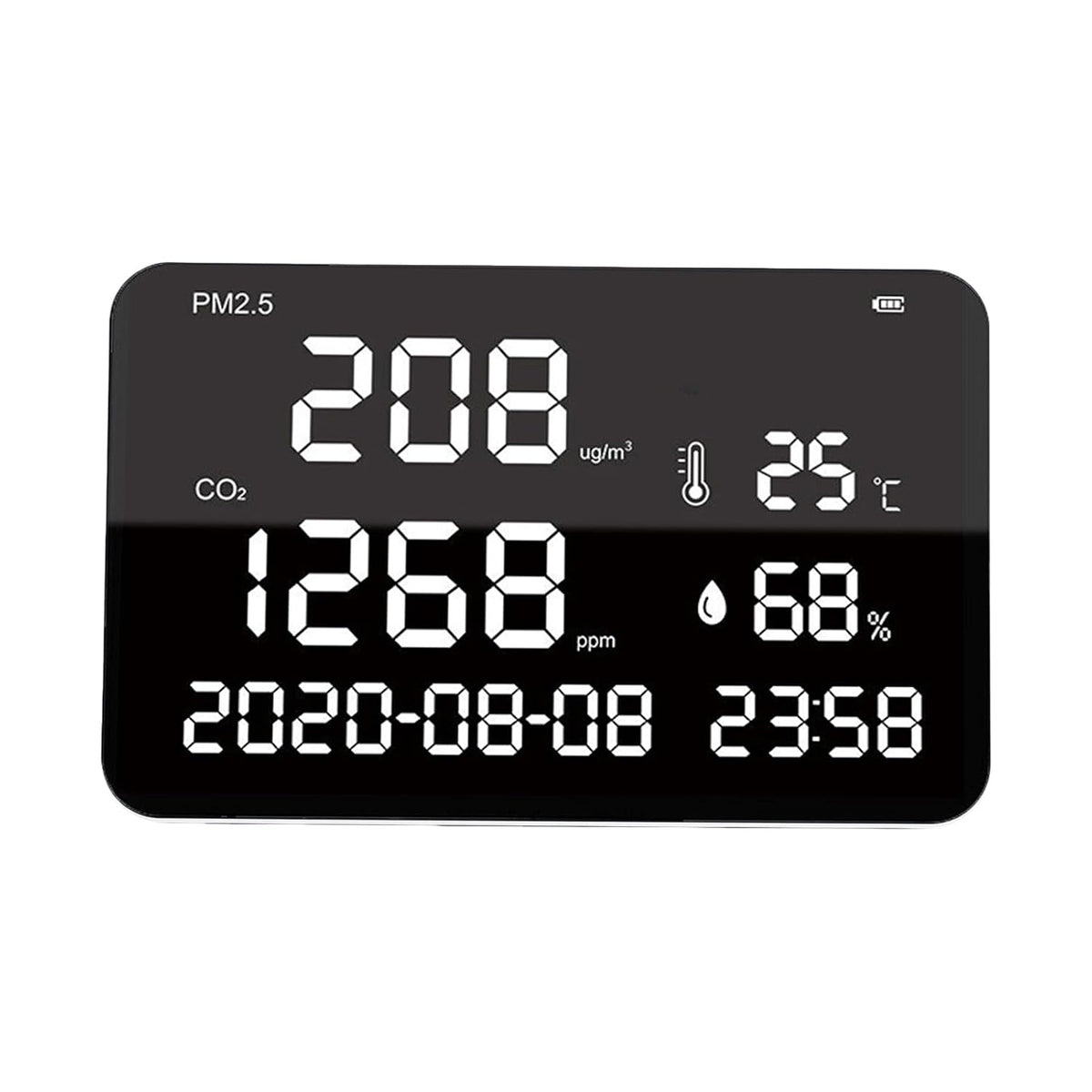 Fafeicy Luchtkwaliteitsmeter Binnenluchtkwaliteitsmonitor, CO2- en, met Wandmontage